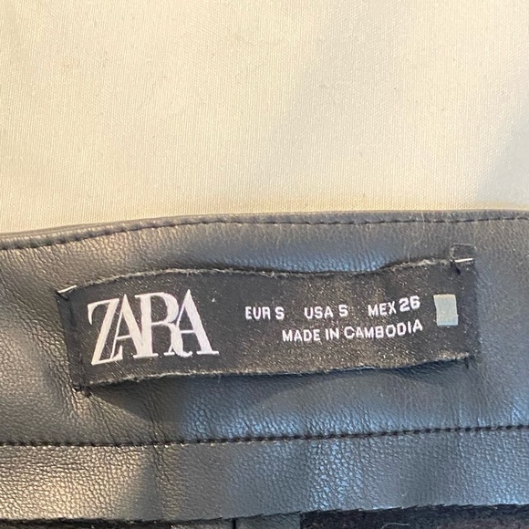 Zara brand leather skinny jeans - Picture 2 of 2